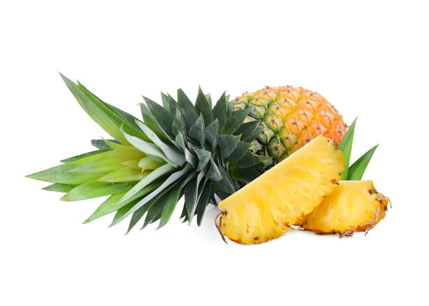 istock whole and slices ripe pineapple isolated on white background 1008180884