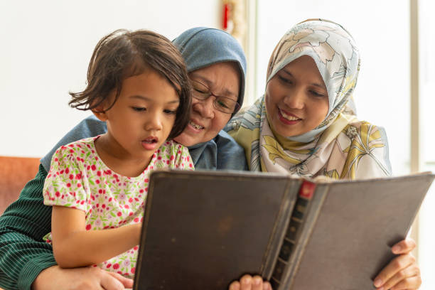 istock Three Generations of Muslim Women Reading Together 1008186218