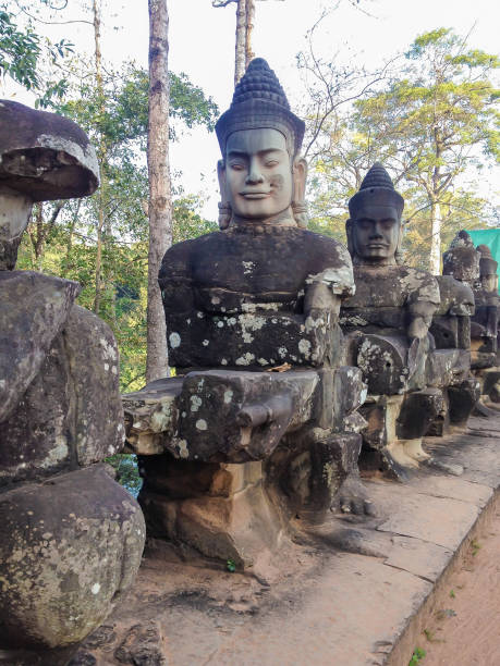 istock sculptures leading to south gate, Angkor Thom, Cambodia 1008207216