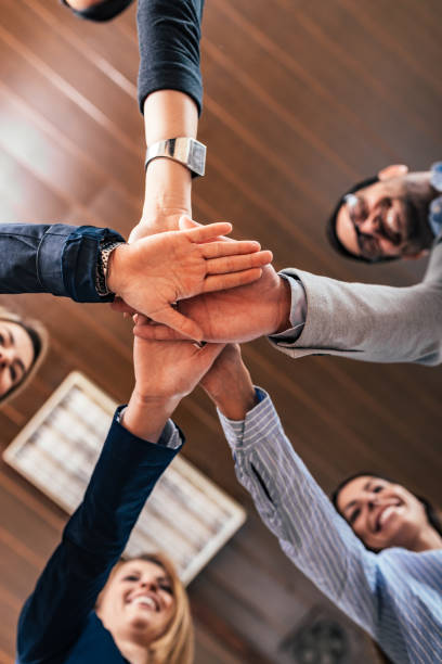istock Business team celebrating success. Bottom view. 1008226604