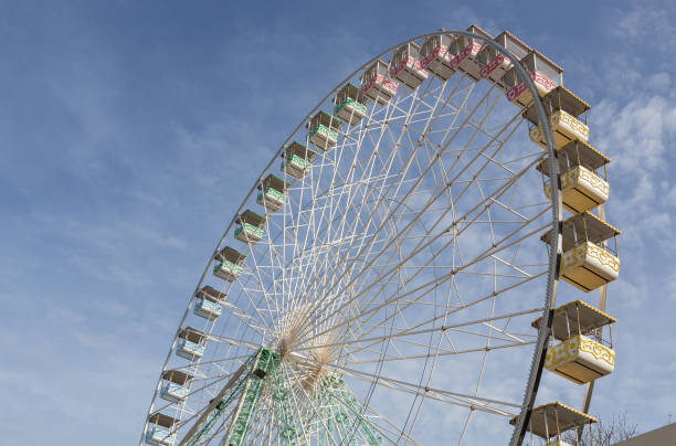 istock Ferris wheel detail panorama with blue sky 1008231358