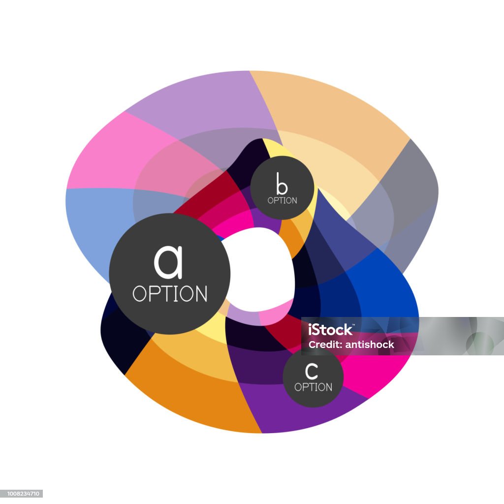 Abc Option Image Abstract Colorful Geometric Option Infographics Design Template With ...