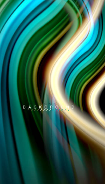 istock Fluid colors abstract background, twisted liquid design on black, colorful marble or plastic wave texture backdrop, multicolored template for business or technology presentation or web brochure cover layout, wallpaper 1008235130