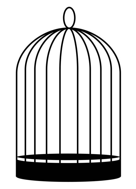 vogelkäfig - birdcage stock-grafiken, -clipart, -cartoons und -symbole