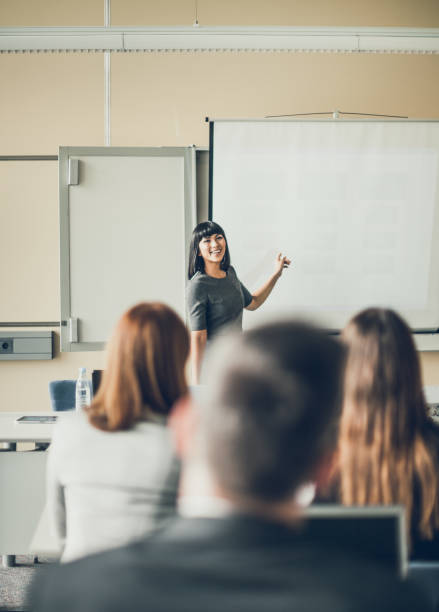 istock Businesswoman Giving a Speech 1008277642
