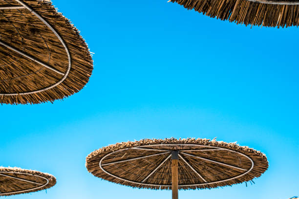 istock Wooden beach umbrella 1008277698