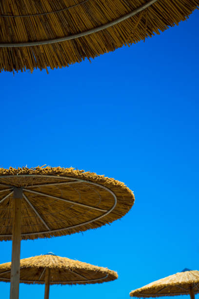 istock Wooden beach umbrella 1008277722