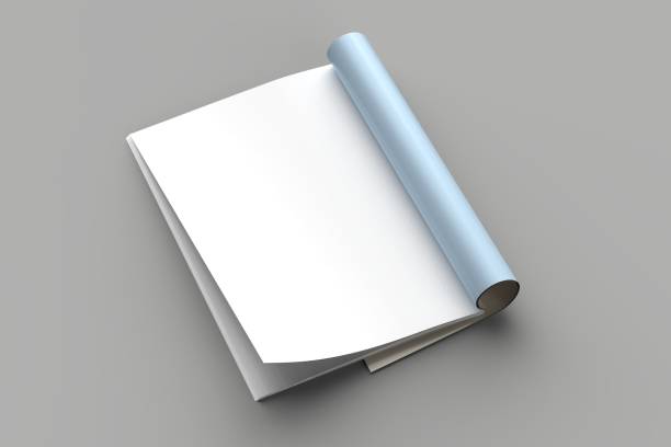 istock Magazine, brochure or catalog mock up isolated on gray background. 3d illustration 1008278390