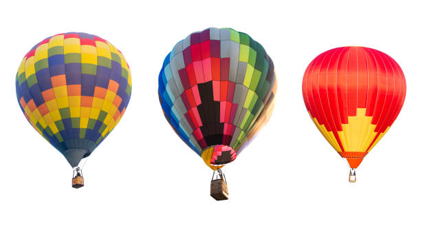 istock Colorful hot air balloon isolated on white background 1008278550