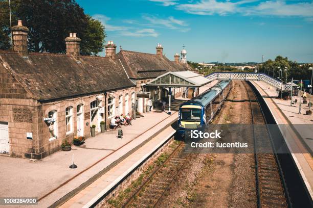 Inverurie Railway Station Aberdeenshire Scotland Stock Photo - Download Image Now - Aberdeenshire, Train - Vehicle, Architecture