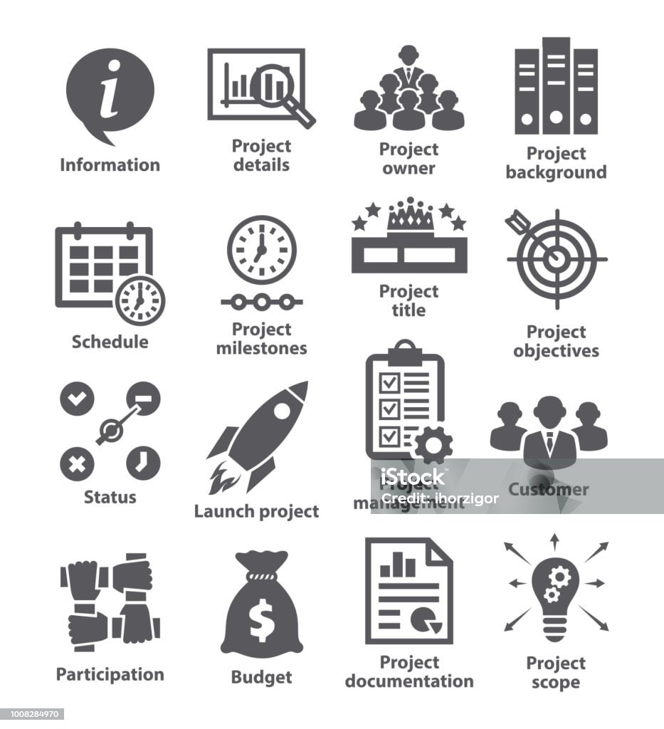 Business management icons Pack 44 Business management icons Pack 44 on white background Icon Symbol stock vector