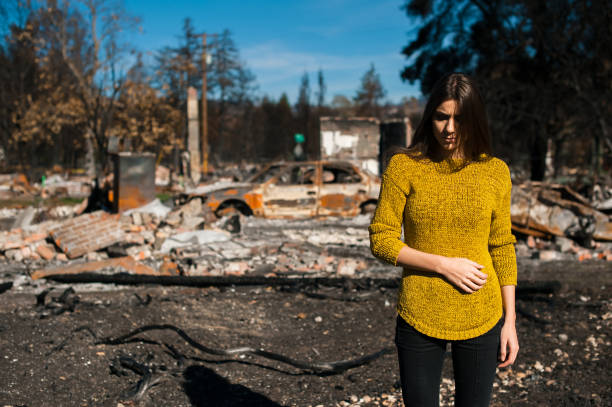 istock Consequences of fire disaster accident 1008287944