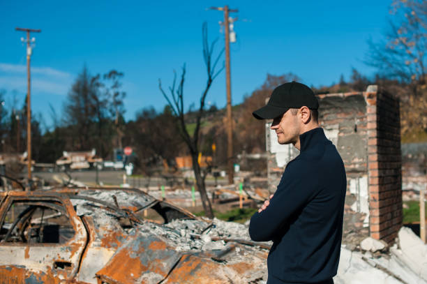 istock Consequences of fire disaster accident 1008288022