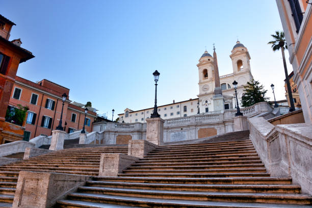 degraus espanhóis, em roma - piazza di spagna - fotografias e filmes do acervo