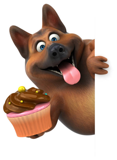 istock Fun german shepherd dog - 3D Illustration 1008305188
