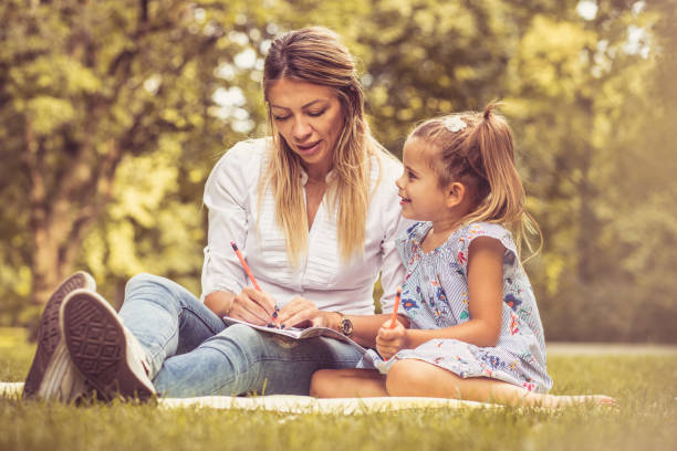 istock Mother and daughter at nature. Time for education. 1008309254