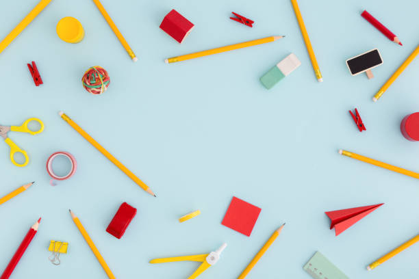 istock School supplies. Back to school concept. Flat lay. 1008313080