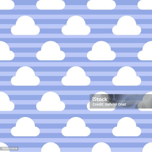 Cloud Pattern Vector Background Cloud Pattern Background Stock Illustration - Download Image Now ...
