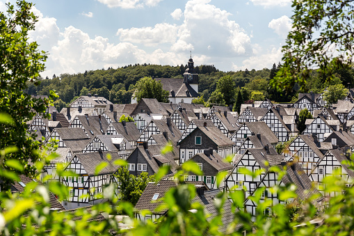 german timbered houses in freudenberg germany