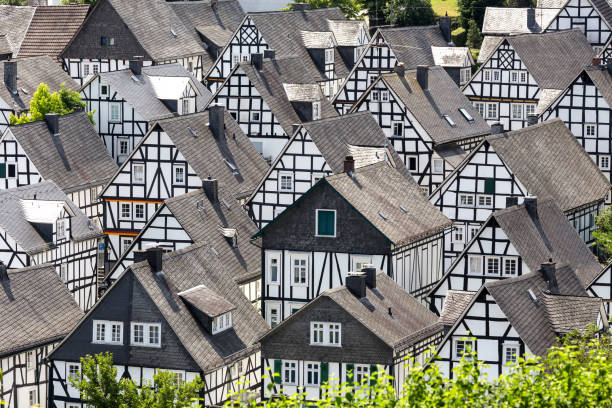 istock german timbered houses in freudenberg germany 1008340502