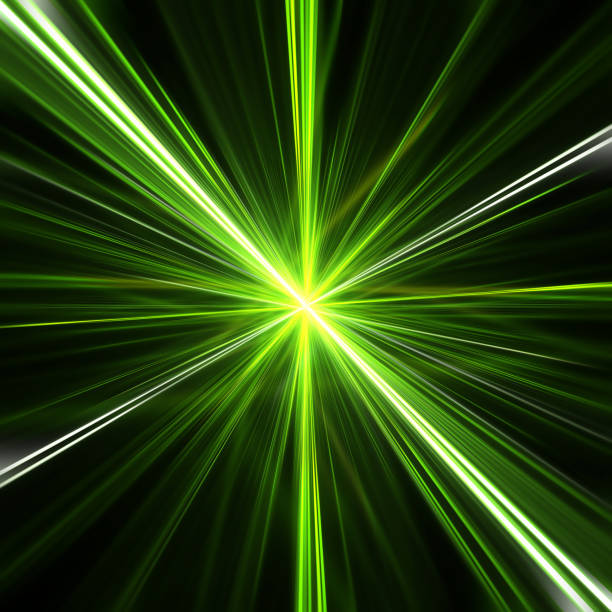 green explosion of blurry lines - energia reativa imagens e fotografias de stock