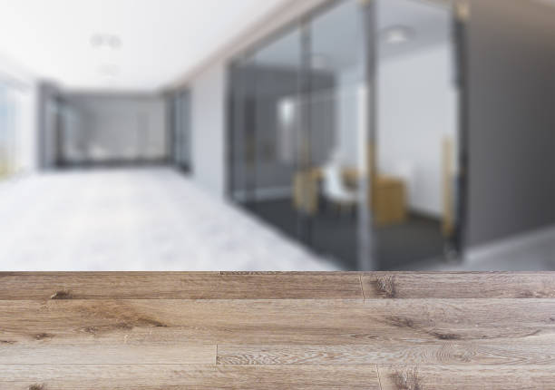 istock Modern office Cabinet. Meeting room.   Wooden table. 1008372022