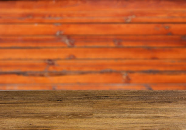 istock Background with empty wooden table. Flooring Texture of timbered board. Closeup. 1008372104