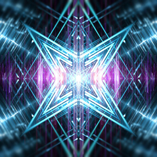 Music electronic background with design shapes and pink sound waves