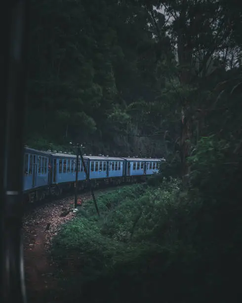 Travel across the country of Sri Lanka with this blue train is quite an adventure