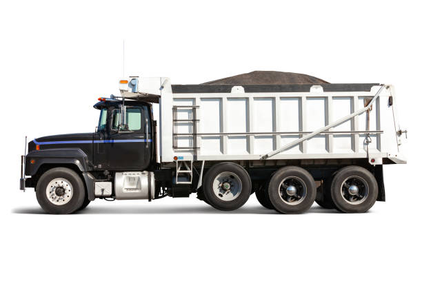 istock Dump Truck Profile Cut Out On White Background 1008380088