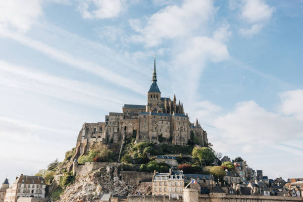 istock blue sky over Saint michaels mount, Normandy, France 1008393600