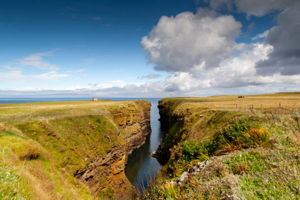 burn of swannay, coast mainland orkney islands, scotland