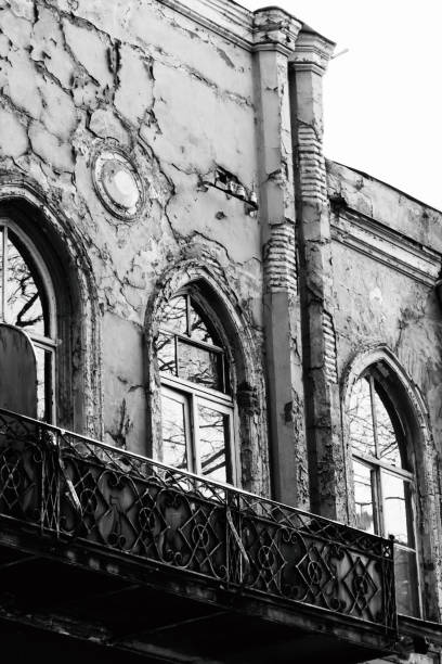 istock Old Tbilisi architecture, window and exterior decor in summer day 1008408692