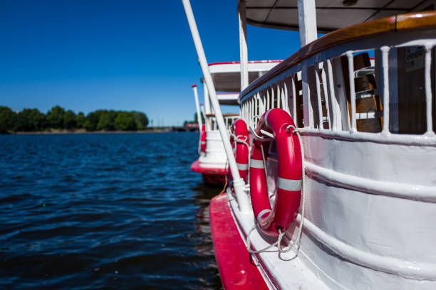 A boat on the Hamburg Alster river in Germany