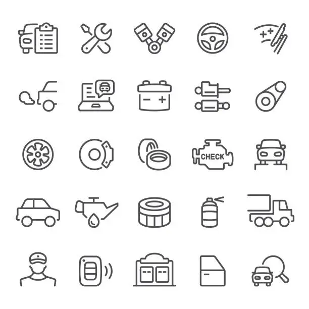 Vector illustration of Car Service Icons