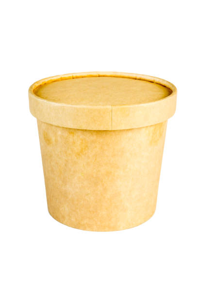 istock Cardboard container for takeaway food cut out on white background 1008430048