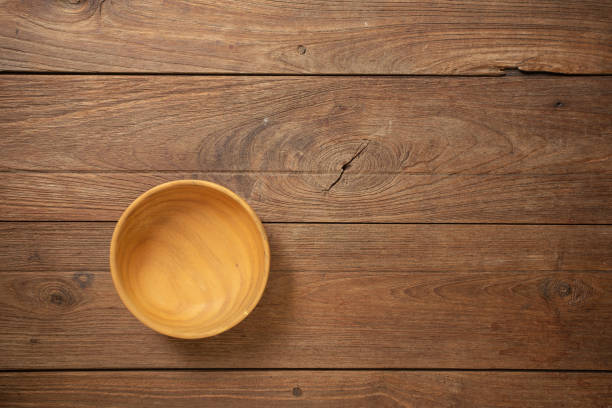 istock Wooden cookware on Dark old wooden table texture background top view 1008437134