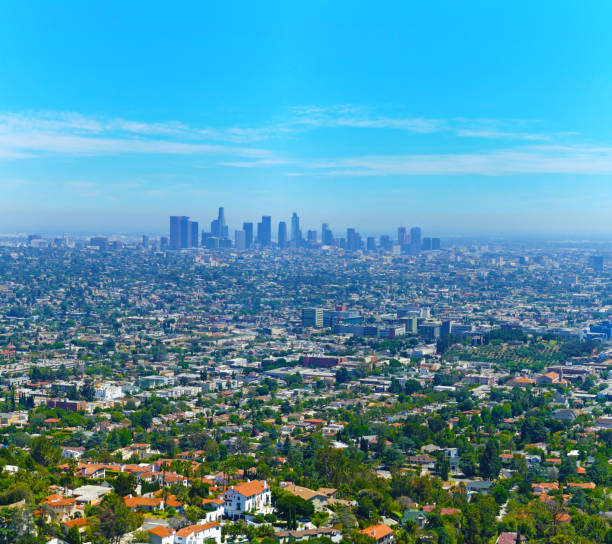istock Amazing panoramic skyline of the LA downtown 1008440132