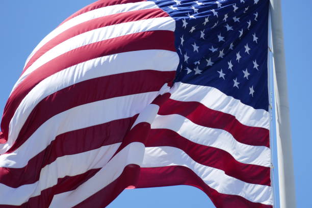 istock Close up of the USA flag 1008440236