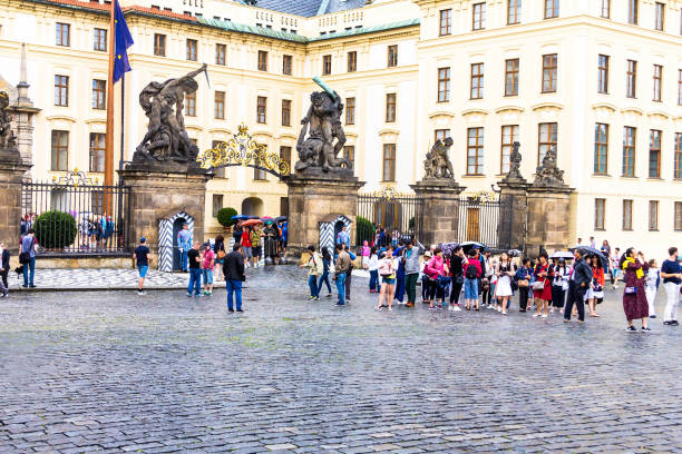 Prague, Czech Republic -July 23,2017: Prague Castle, now official residence of the President of the Czech Republic.