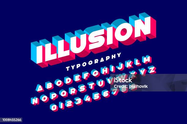 Modern Bold 3d Font Stock Illustration - Download Image Now - Typescript, Alphabet, Three Dimensional