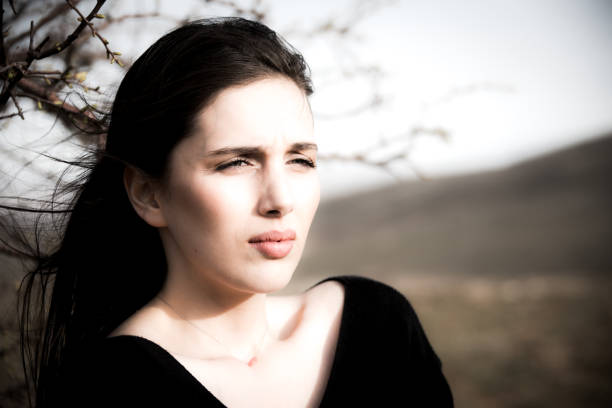 outdoors female model photo shoot in the spring