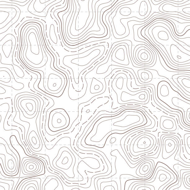 Creative vector illustration of topographic map. Art design contour background. Abstract concept graphic element and geography scheme. Mountain hiking trail grid, terrain path Creative vector illustration of topographic map. Art design contour background. Abstract concept graphic element and geography scheme. Mountain hiking trail grid, terrain path. topography illustrations stock illustrations
