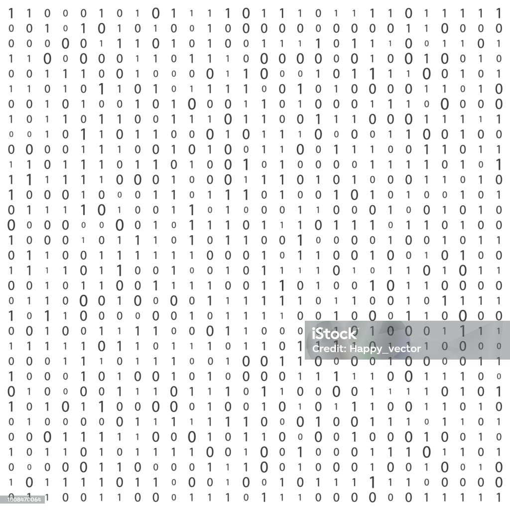 Creative Vector Illustration Of Stream Of Binary Code Computer Matrix ...