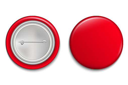 Creative Vector Illustration Of 3d Pin Button Isolated On Transparent ...