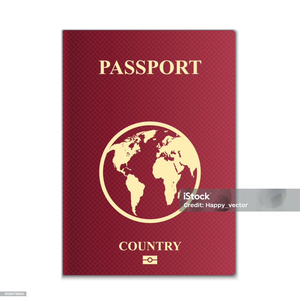 Creative vector illustration of passports with globe map isolated on transparent background. Art design. Front cover international identification document. Abstract concept graphic element Creative vector illustration of passports with globe map isolated on transparent background. Art design. Front cover international identification document. Abstract concept graphic element. Passport stock vector