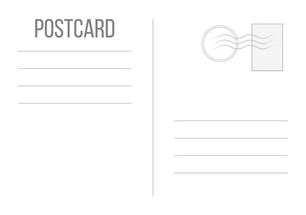 istock Creative vector illustration of postcard isolated on transparent background. Postal travel card art design. Blank airmail mockup template. Abstract concept graphic element 1008488314