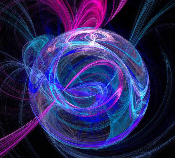 image of one Digital Fractal on Black Color