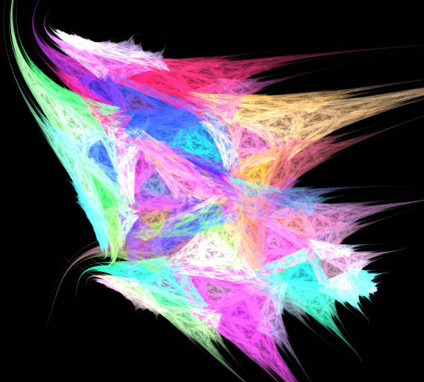 istock image of one Digital Fractal on Black Color 1008491728