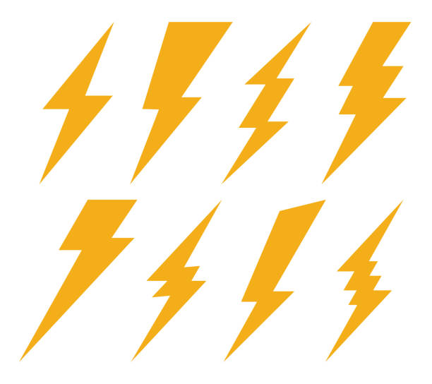 illustrazioni stock, clip art, cartoni animati e icone di tendenza di illustrazione vettoriale creativa dell'icona del flash di illuminazione di tuoni e bulloni isolata su sfondo trasparente. thunderbolt elettrico di design artistico. elemento icona simbolo pericoloso grafico concettuale astratto - thunderstorm